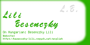 lili besenczky business card